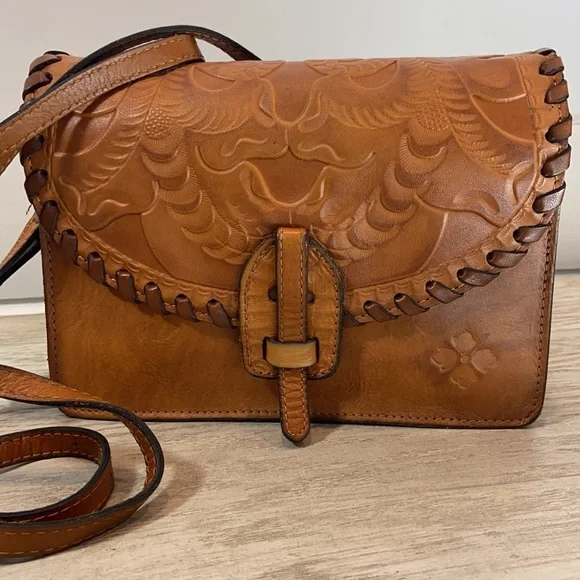 Tooled Leather Saddle Nash Saddle Bag Patricia Nash Handbag